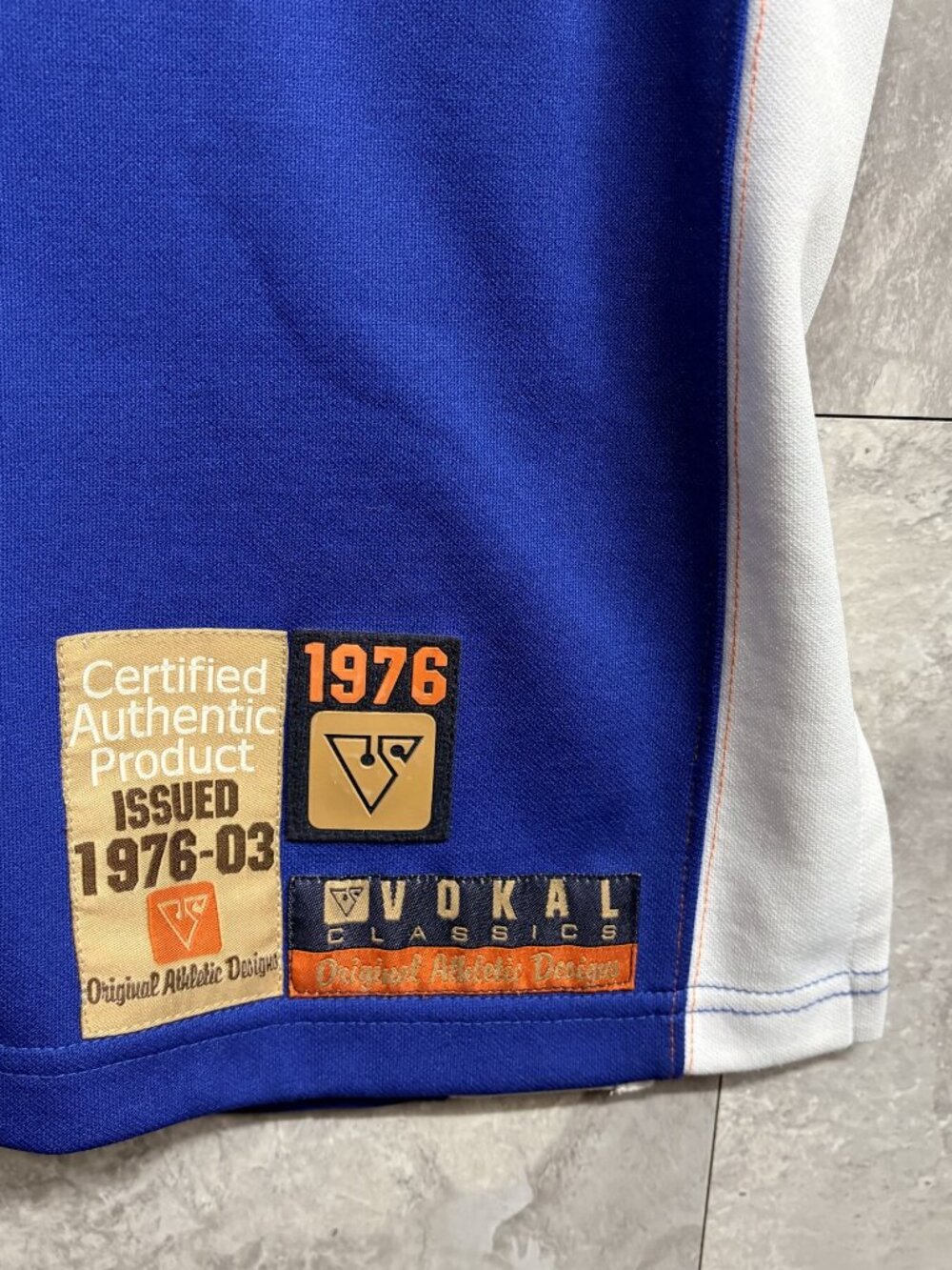Vokal Classic Basketball Jersey Men's 2XL Blue Orange IV Stitched Y2K Hip Hop - Picture 5 of 9